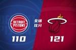 🏀热火送活塞4连败 热巴里程碑 希罗三节25+6 坎宁安复出26+10